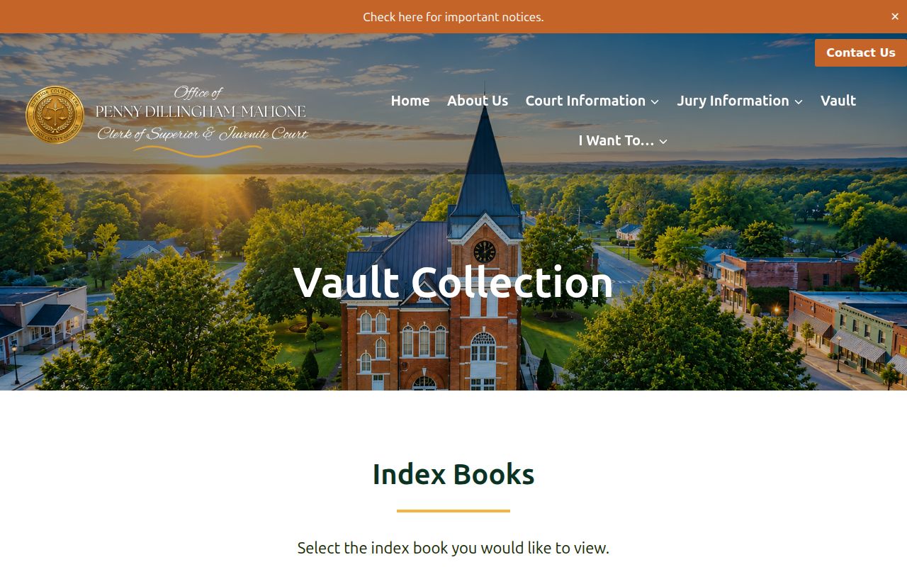 Talbot clerk Historical Records Virtual Vault information and warning