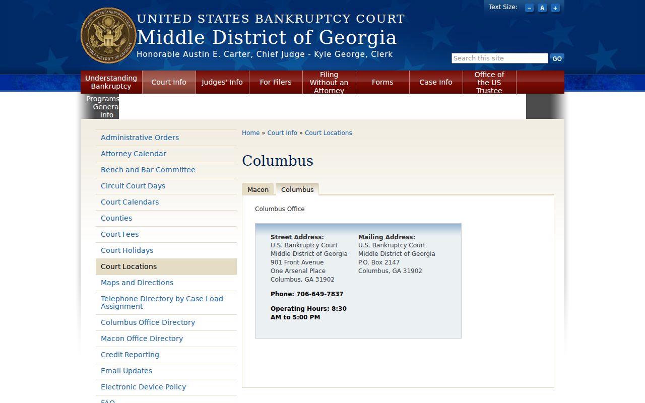Geneva court records bankruptcy Columbus office