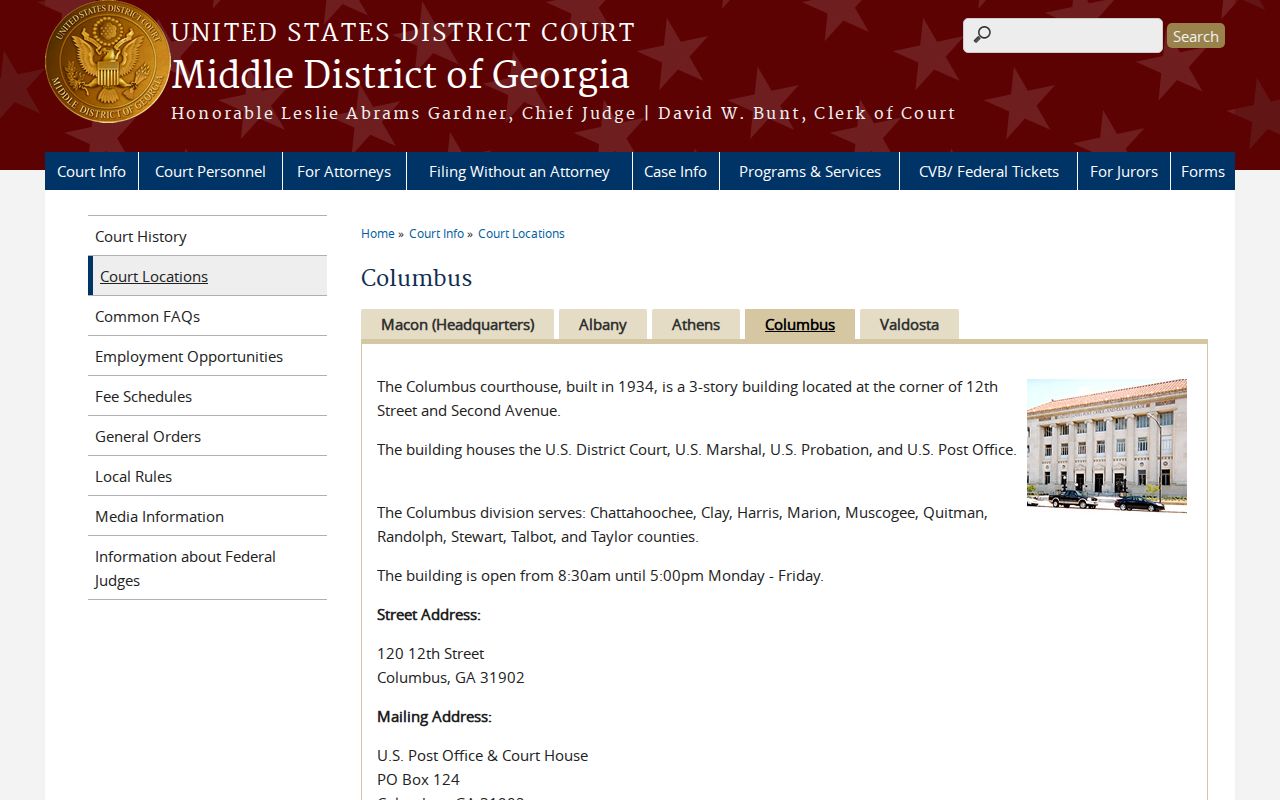 Junction City court docket federal Columbus route
