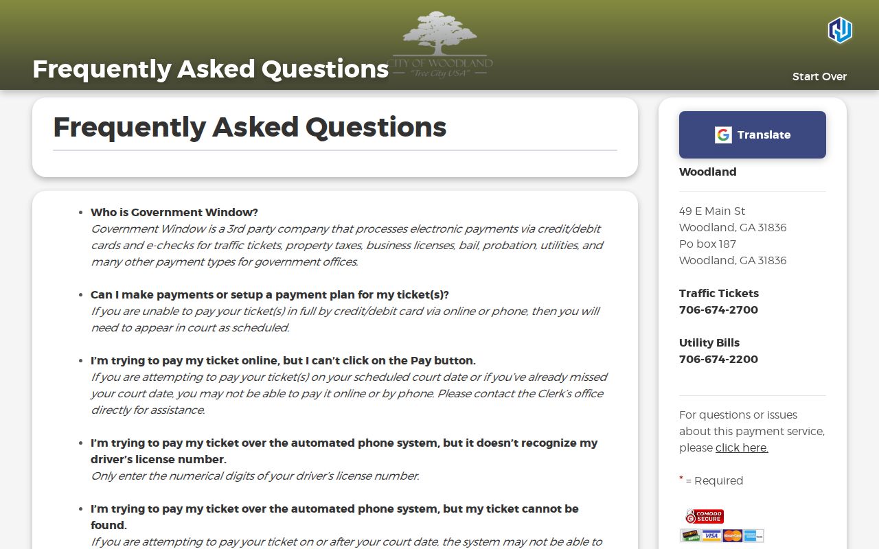 Woodland court docket ticket FAQ